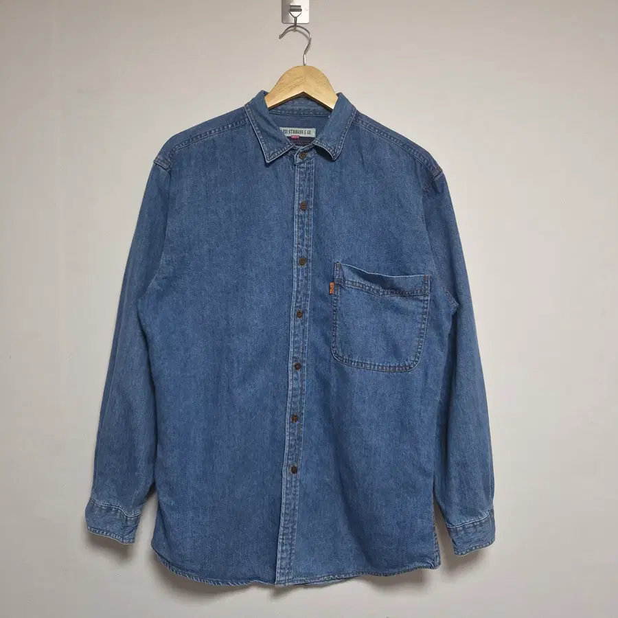 리바이스Levis 90s 오렌지탭 데님 셔츠 M - S461