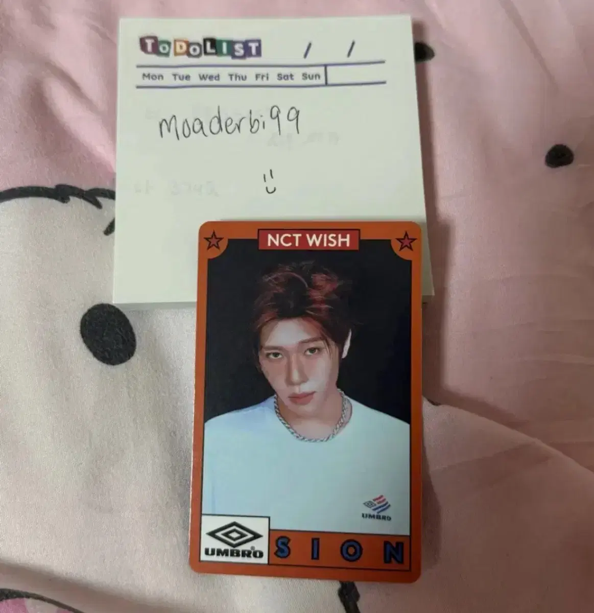 NCT WISH 엔시티 위시 엄브로 팝업 포토카드 시온