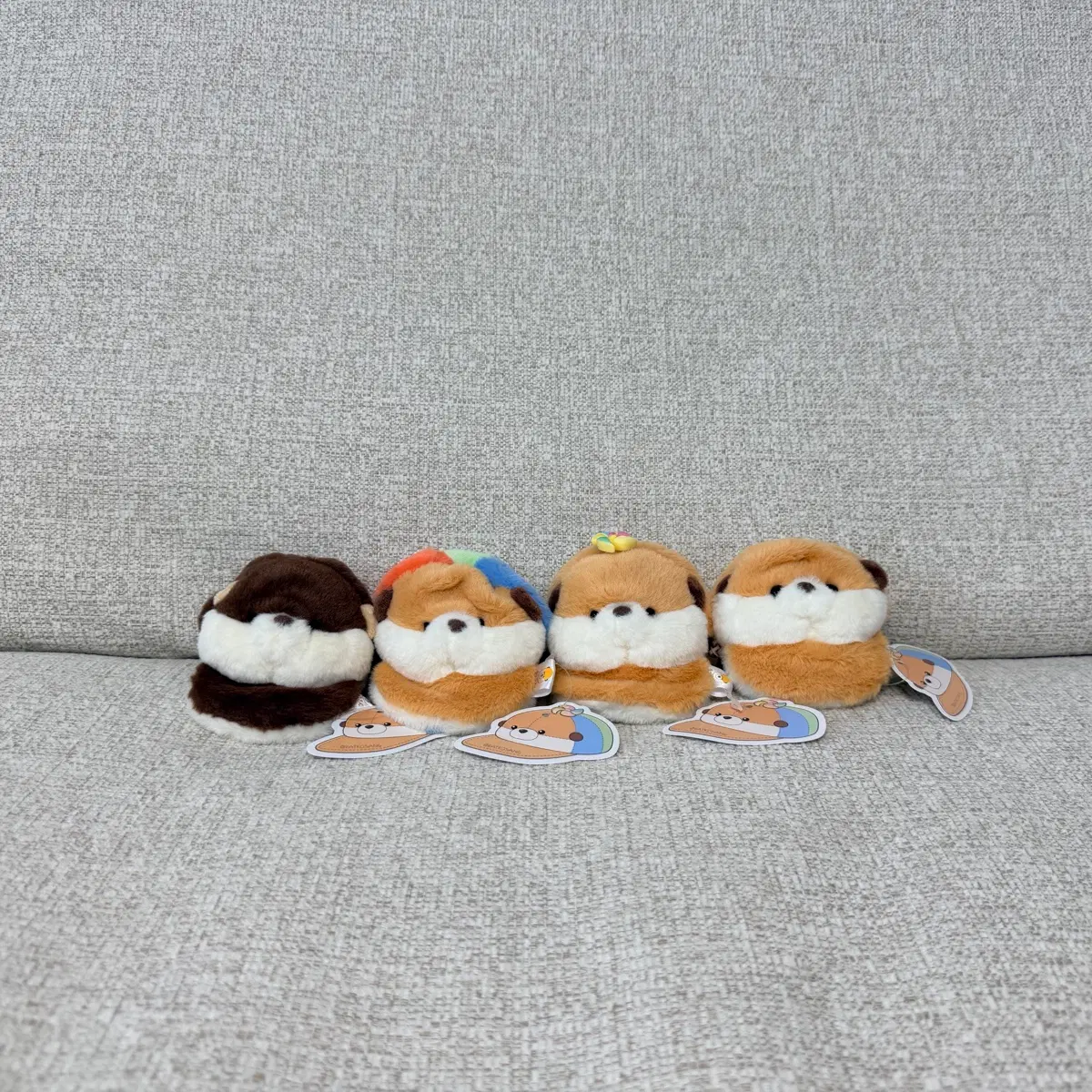 정품 랏코상 모자 파우치 키링 인형 10cm