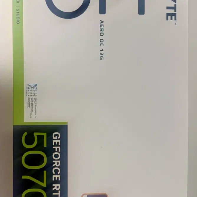 기가바이트 RTX 5070 AERO OC 12G 그래픽카드 미개봉 미사용 제품(****본문 필독****)