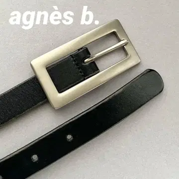 agnes b. 에네스베 천연 가죽 벨트 프랑스제 블랙 65