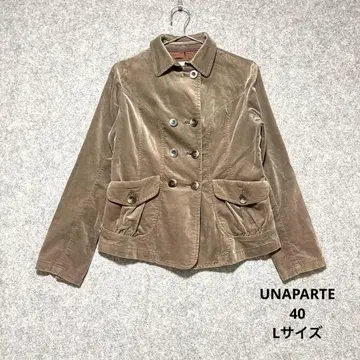UNAPARTE 벨로아 더블 자켓 브라운 40 L 월드 일본