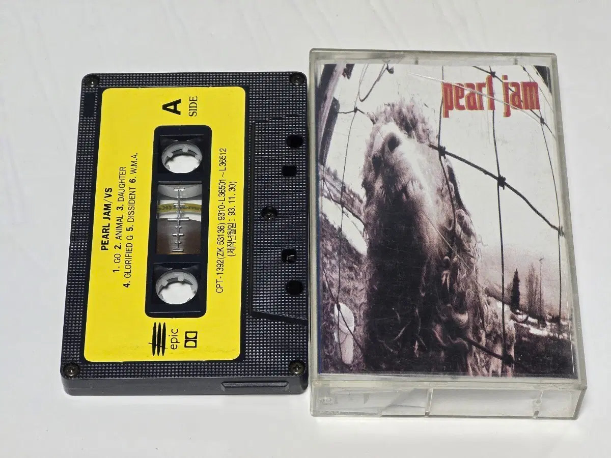 펄 잼 (Pearl Jam) - Vs. 정규 2집 카세트테이프 (1993년 국내 정발반)