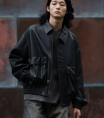 WYM LIDNM ARTIFICIAL GRAIN SHORT BLOUSON