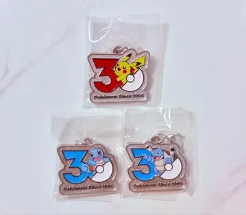 포켓몬 30주년 메탈 참 마스코트 피카츄 꼬부기 거북왕