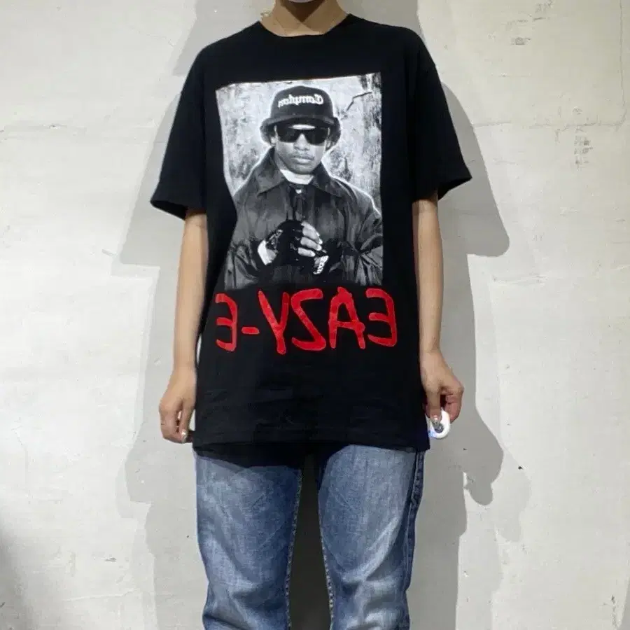 이지이 Eazy-E 힙합 랩티 밴드 티셔츠 Black M