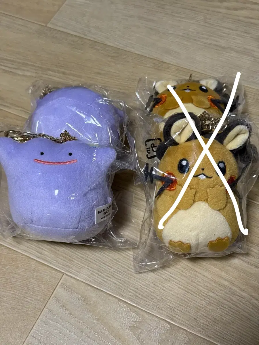포켓몬 all star collection 메타몽 데덴네 인형 키링