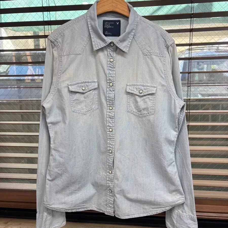아메리칸 이글 연청 웨스턴 데님 셔츠 American Eagle Outfitters