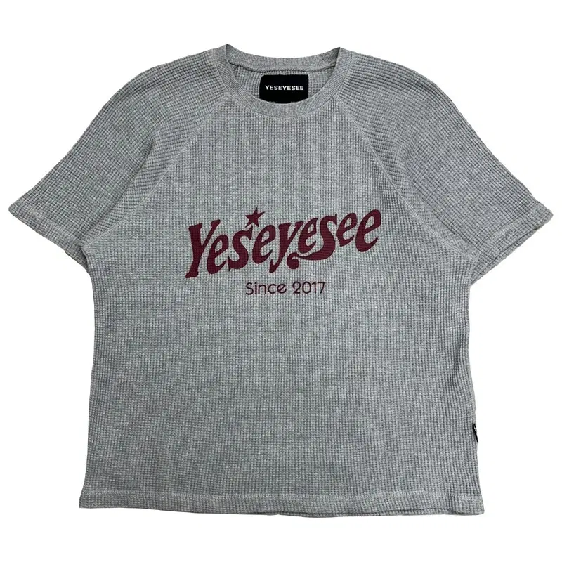 YESEYESEE 와플 반팔티 그레이 S