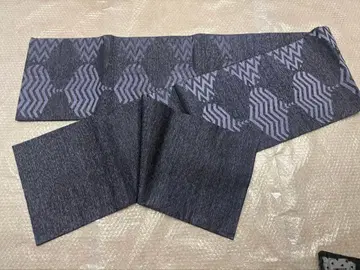 [혼다야 겐베에] 후쿠로 오비 타테와쿠 블랙 블루 청자개 동일 원단 택 포함 도쿄 마스이와야