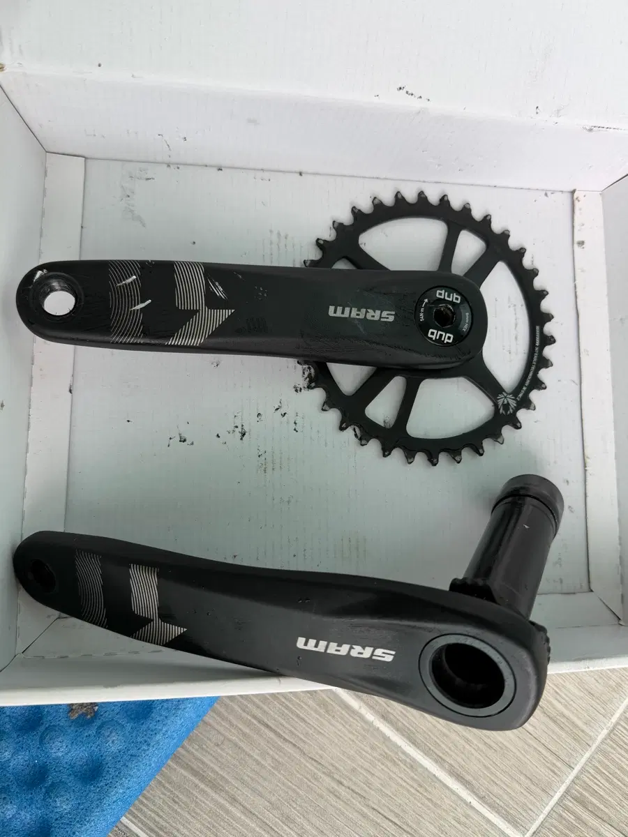 스램 X1 DUB 크랭크 175mm 및 체인링 34T