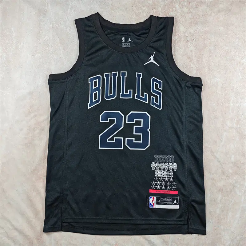 NBA 농구 유니폼 시카고 불스 23번 검은색 명예 에디션 열압축 유니폼 JORDAN