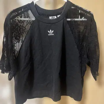 adidas 레이스 절개 상의 블랙