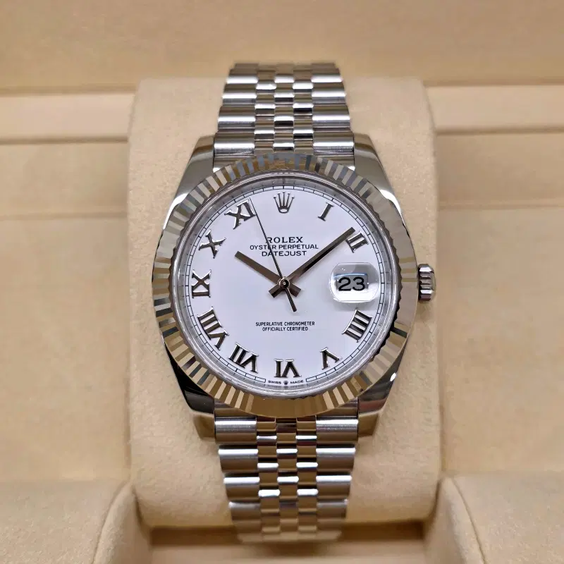 롤렉스 데이저스트 41mm 스틸 126334 화이트 로만 쥬빌레