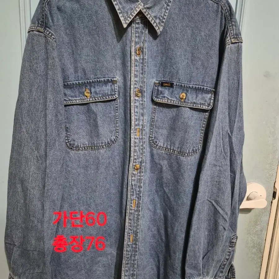 [희귀] 90s 쌍방울 라이선스 Lee 빈티지 데님 셔츠 (Size 100)