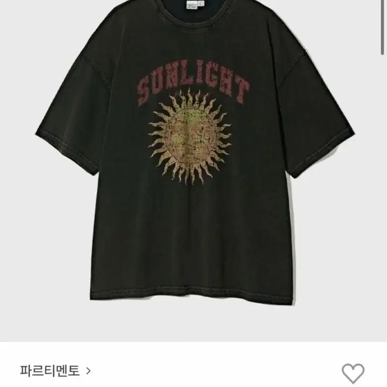 (미개봉) 파르티멘토 썬라이트 티셔츠 블랙 L