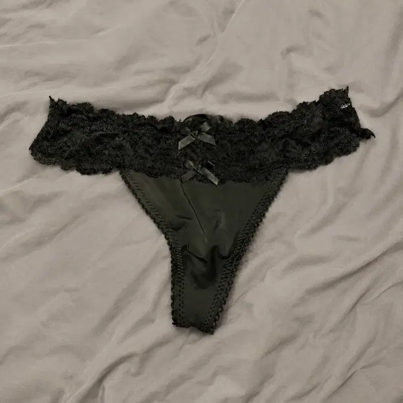 중고 코르셋 레이스 끈 여자 팬티 (Black) 속옷 여성