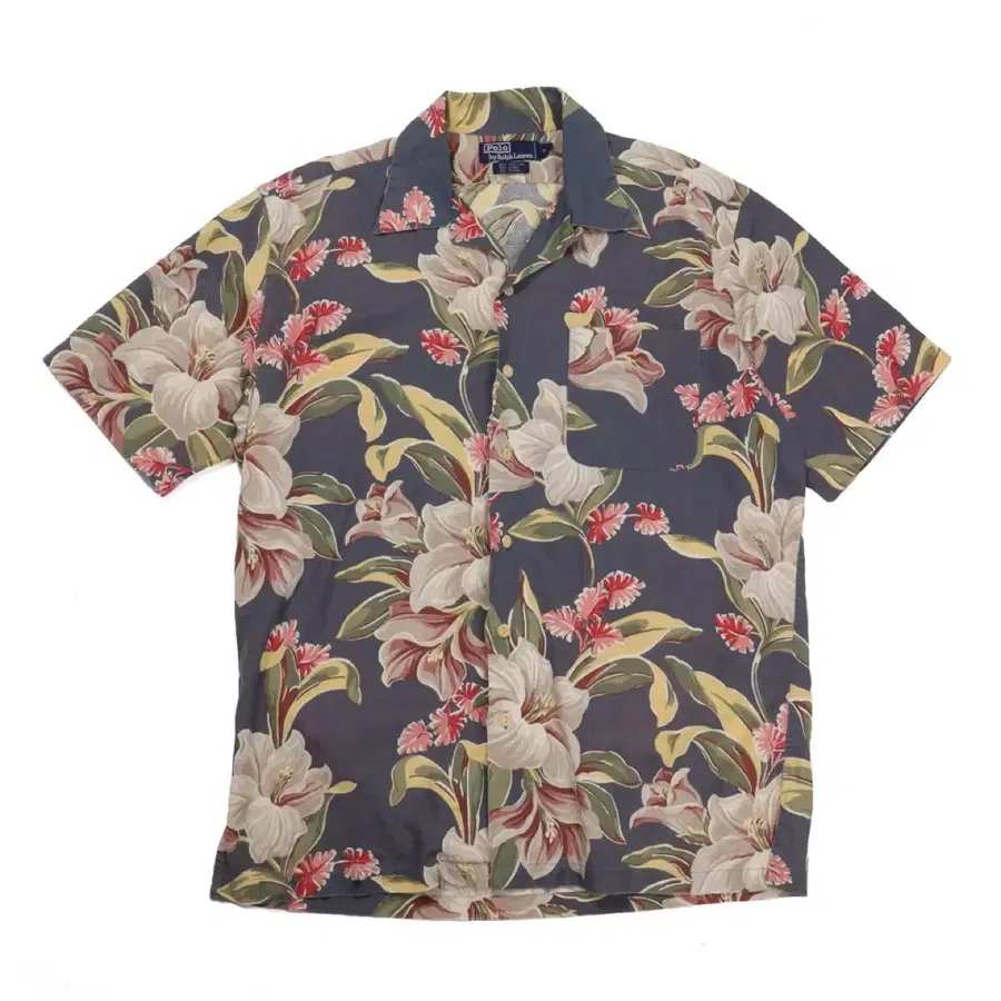 폴로 랄프로렌 90s Polo By Ralph Lauren Lily Printing Hawaiian Shirt