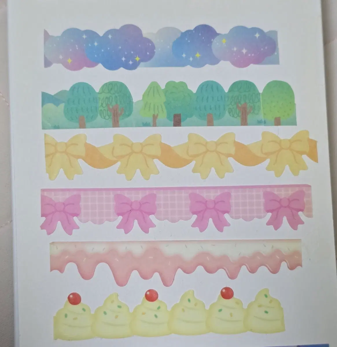 다꾸처분) 다이소 마테 일괄 6종 마스킹테이프 다꾸템