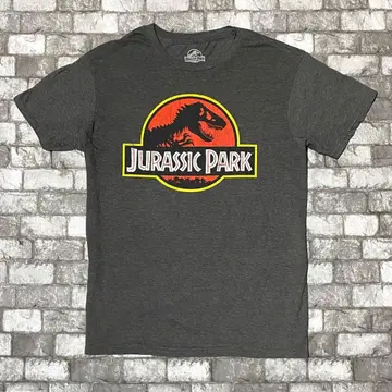 쥬라기 공원 Logo T셔츠 L 차콜 그레이 영화 Tee