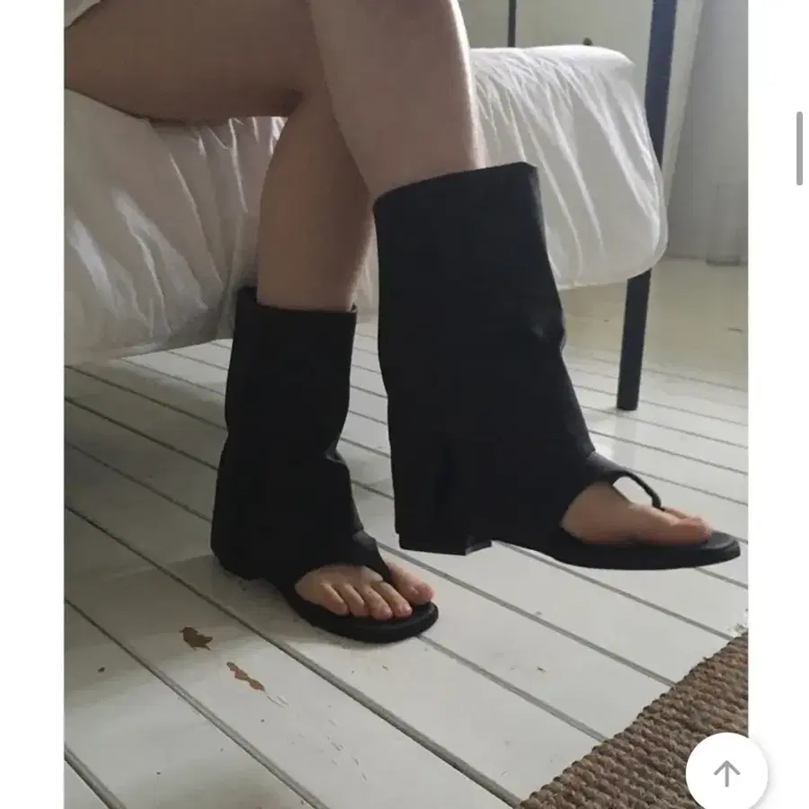 레더폴딩쪼리미디 부츠 새상품