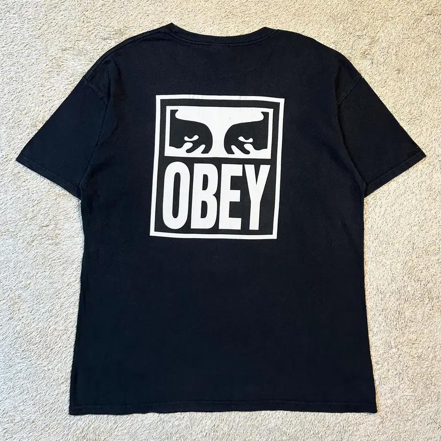 [L] 오베이 OBEY 아이즈 아이콘2 반팔 티셔츠 블랙