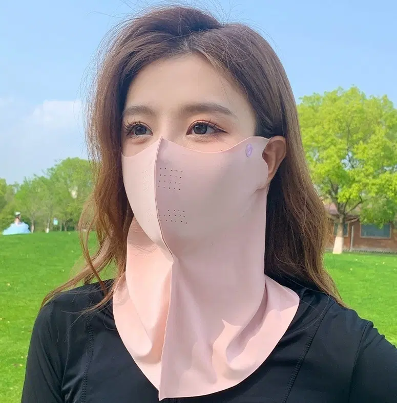 자외선 차단 마스크 햇빛가리개 핑크5개,새것