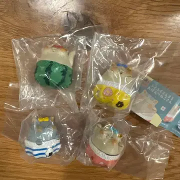 복복 만마루쨩 팬티 고양이 가챠 4종 세트