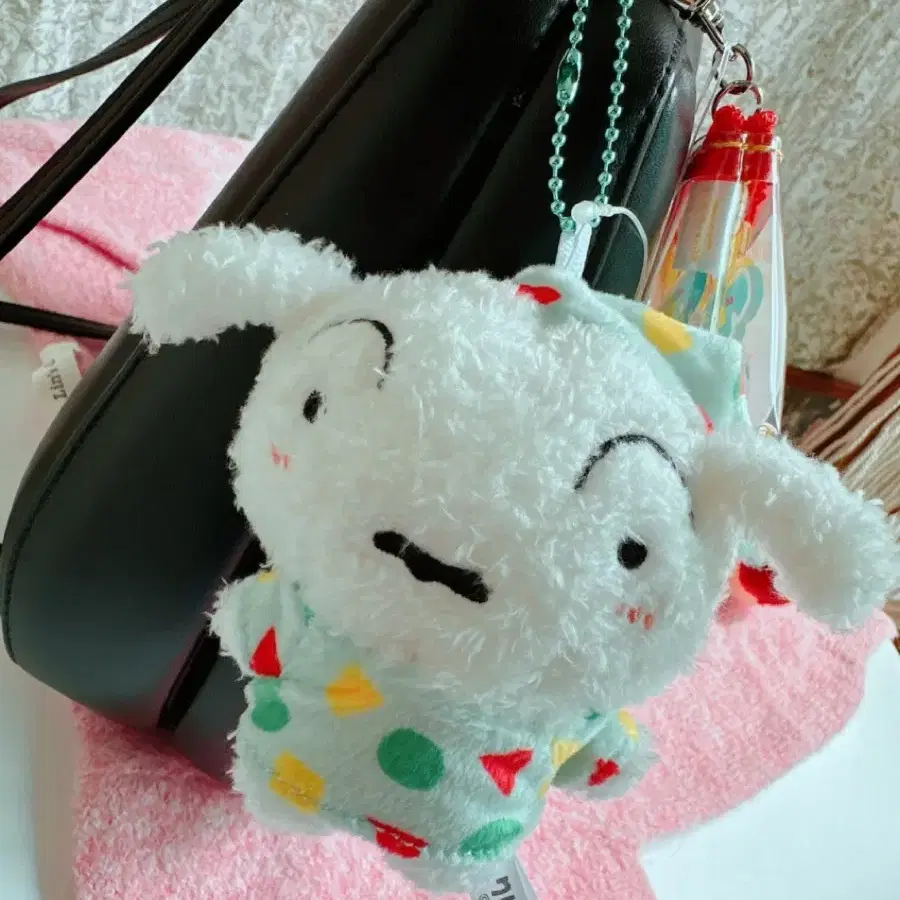 짱구 흰둥이 가방키링