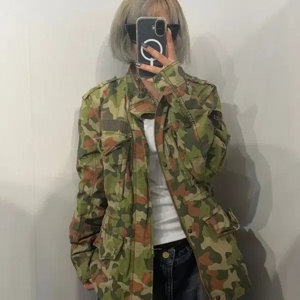 L 버커루 빈티지 밀리터리 필드 자켓