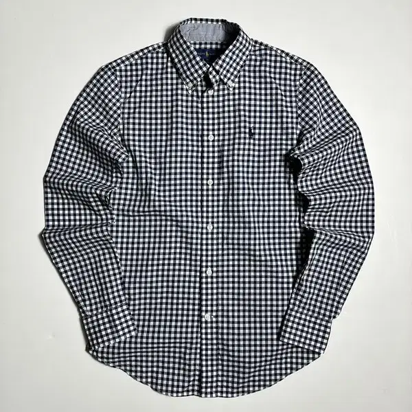 폴로 랄프로렌 슬림핏 깅엄 체크 패턴 버튼다운 셔츠 R2653