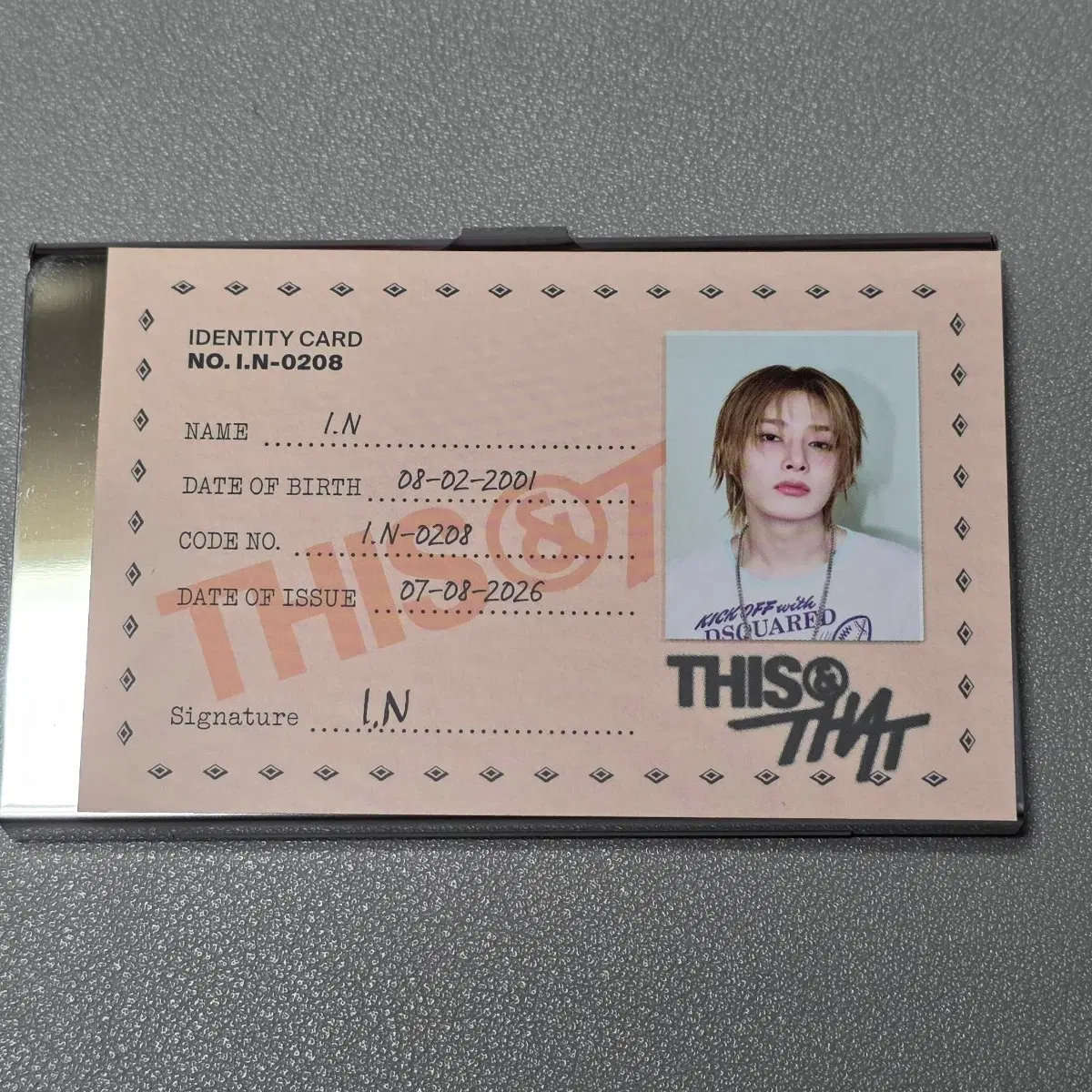 스키즈 아이엔 I.N 아이디카드 id card 판매 this&that