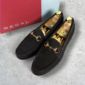 새상품급 REGAL 스웨이드 비트 로퍼 25 다크 브라운 i1976