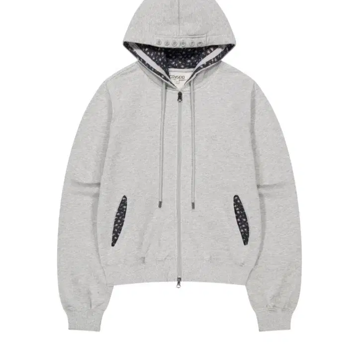 코이세이오 flower point zip-up hoodie / melange grey / 2사이즈