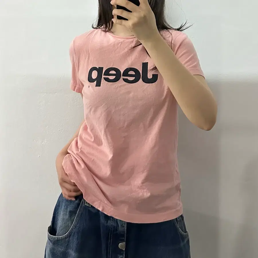 (S) Jeep 지프 반팔티 핑크