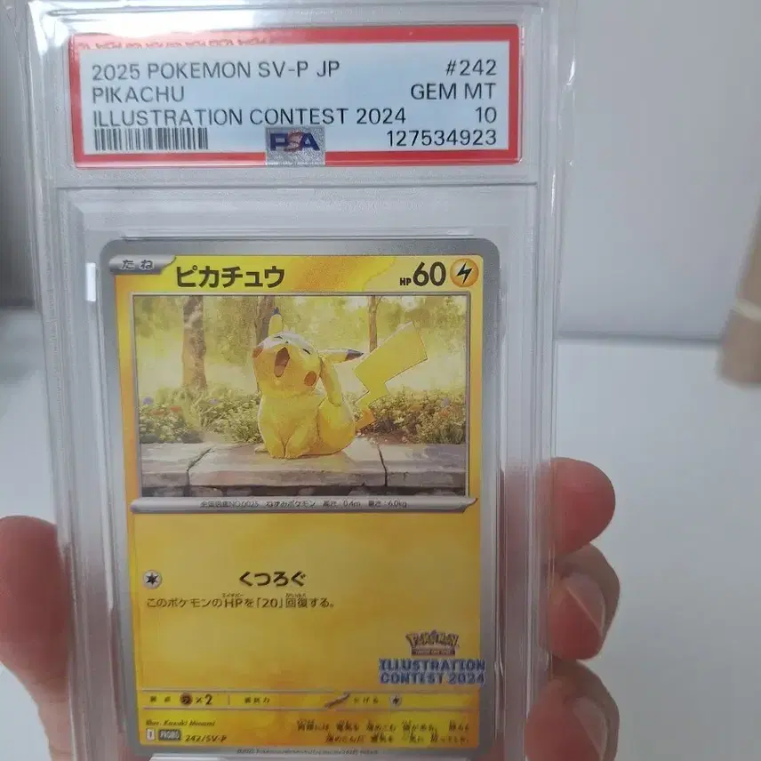 포켓몬 카드 2025 피카츄 일러스트 콘테스트 2024 PSA10