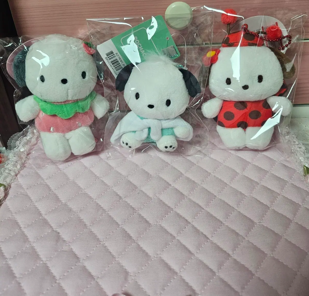 산리오 포차코 키링 인형 7종