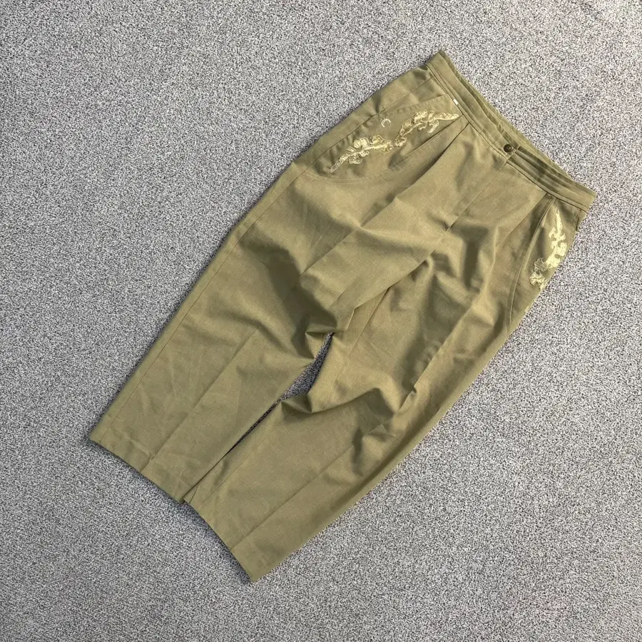 실측확인 빈티지 자수 핀턱 팬츠 0811J1
