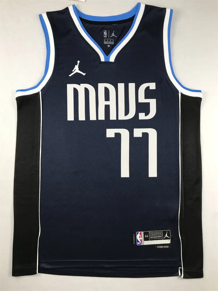NBA 농구 유니폼 댈러스 매버릭스 77번 딥블루 선언판 핫프레셔 유니폼 DONCIC