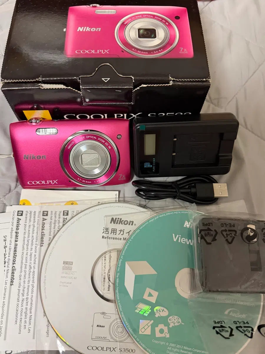 니콘 쿨픽스 S3500 핑크 카메라 Nikon coolpix