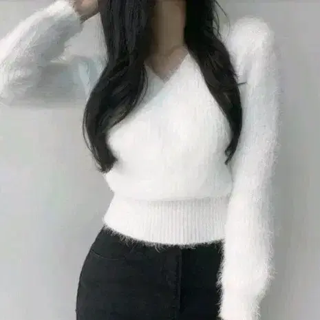 에이블리 앙고라 퍼 긴팔 겨울 니트 판매