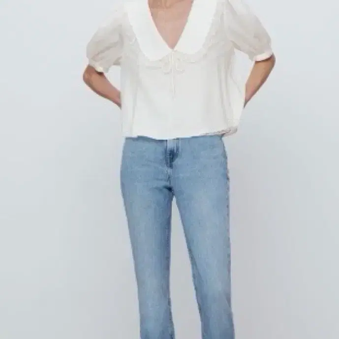 ZARA 레이스 콤비 탑 s