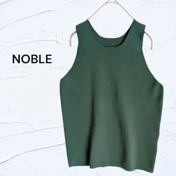 새상품급 NOBLE 다크 그린 니트 탱크탑 고급 깔끔