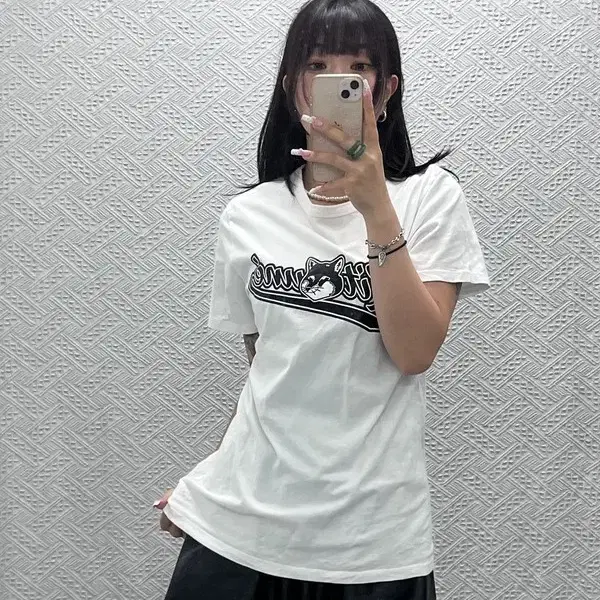 메종 키츠네 빈티지 캐주얼 폭스레터링 반팔티 L C13814