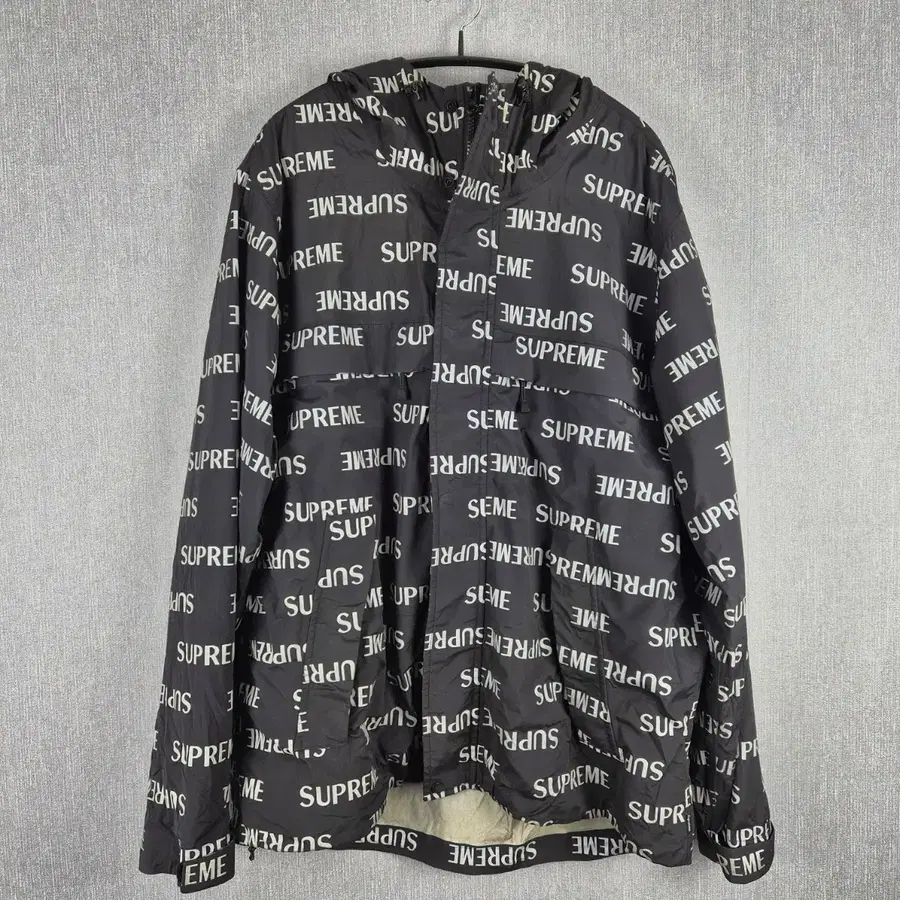 슈프림 16AW 3M 리플렉티브 로고 나일론 자켓 블랙 L