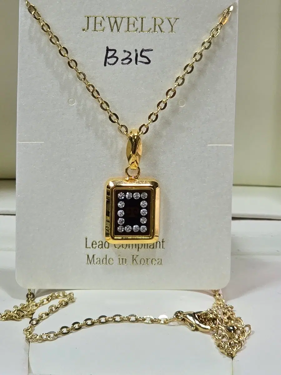 정사각 펜던트 목걸이 B315