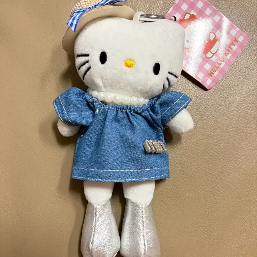 롱다리키티 데님원피스 키링