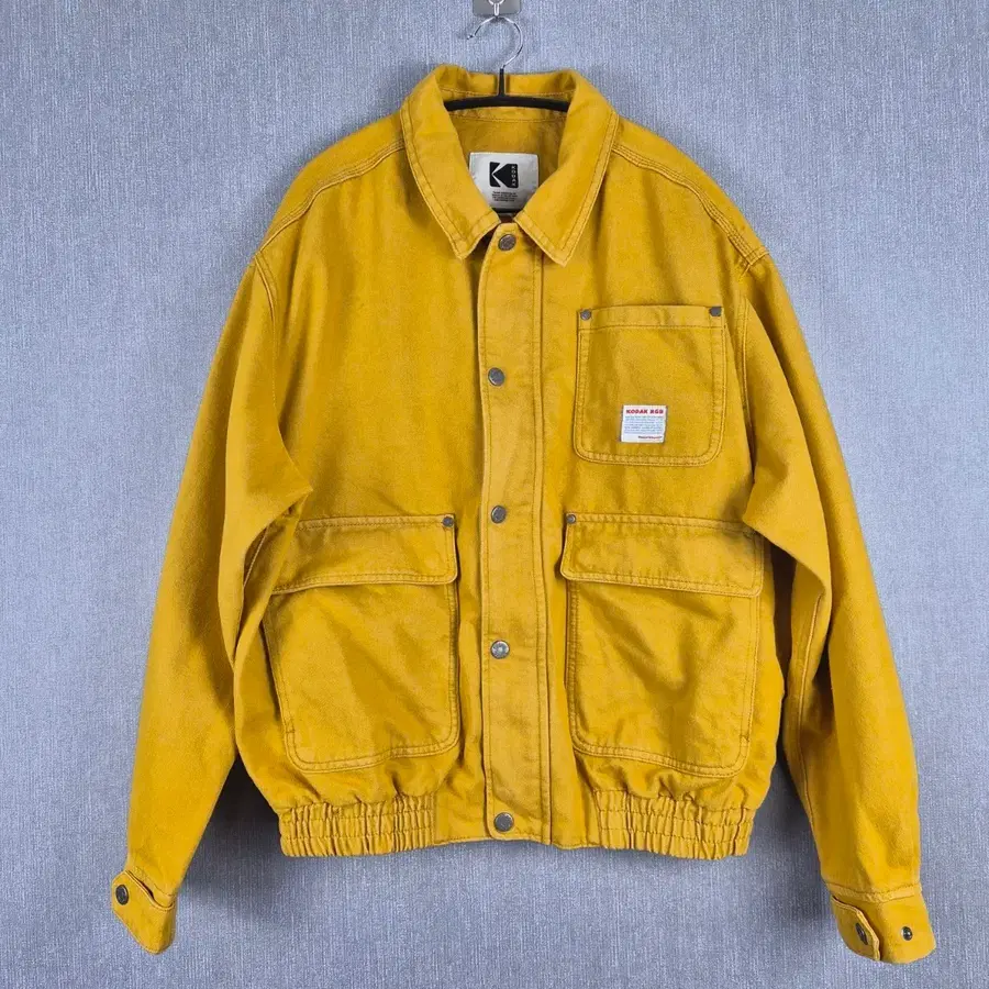 코닥 RGB 데님 카라 자켓 YELLOW 오버핏 L / K6123LJK22
