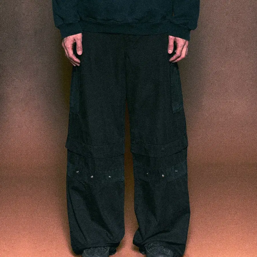 하프보일드 Two Tiered Cargo Pants 카고 바지 팬츠 L