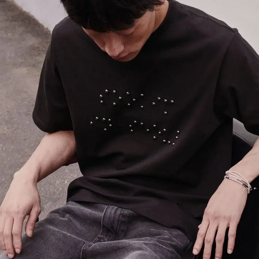 수킴 SOOKIM BRAILLE TSHIRT BLACK 반팔 티셔츠